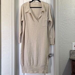 NWOT We The Free Cashmere Blend Tan Colored Longsleeve Dress Size S